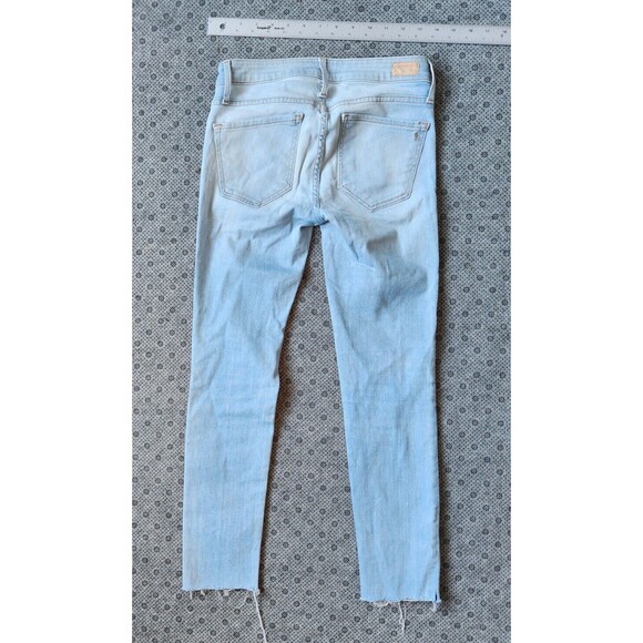 Joie Mid-Rise Skinny Jeans in Aqueous Light Blue Women's Denim, Size 25, Raw Hem - Picture 2 of 9